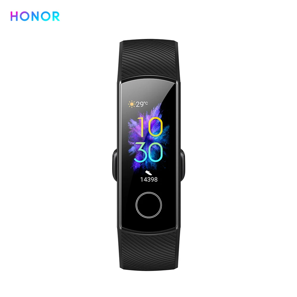 Huawei Honor Band 5 Смарт-браслет 0,9" 240*120 пикселей большой полноцветный AMOLED дисплей фитнес Смарт-браслет персонализированные часы