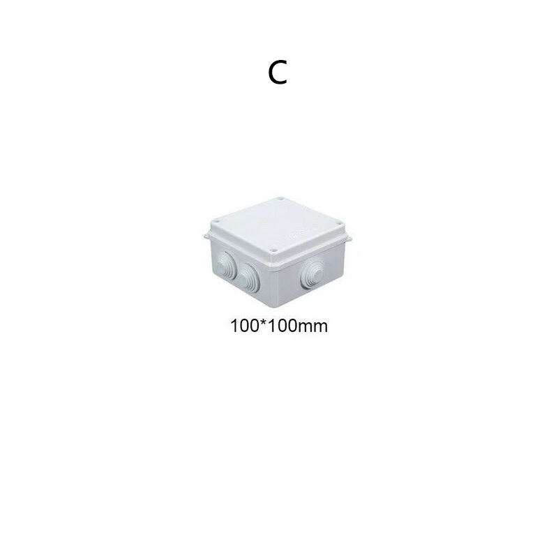 C Внешний чехол для кабеля ABS пластик IP65 IP66 водонепроницаемый распределительная коробка DIY наружная электрическая Соединительная коробка кабельный филиал коробка - Цвет: C