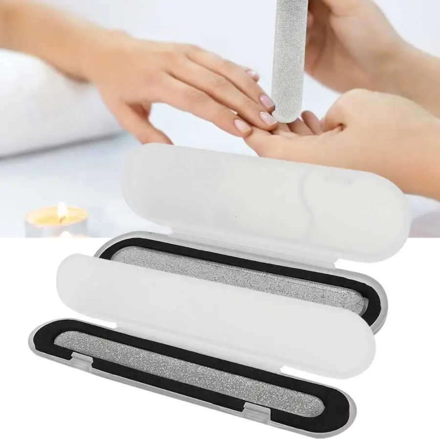 Nail Files 2pcs Professional Nano Glass Nail Buffer Nail File Sanding Buffing Polishing Strip Manicure Tool Nails Accessoires