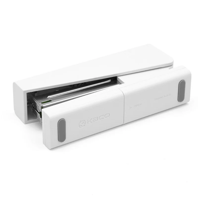 kaco lemo grampeador com pçs grampos para escritório de papel escola casa com grampos branco