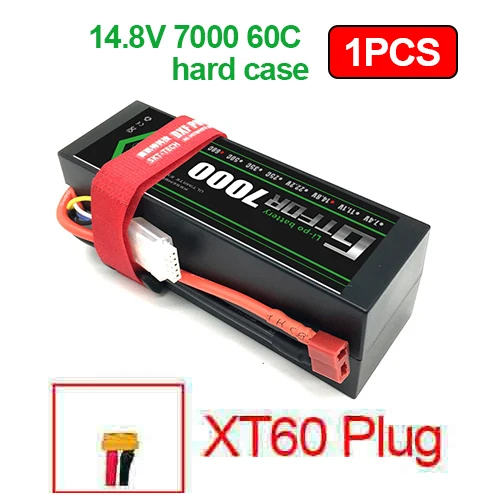 DXF Батарея lipo 4S 2s 7,4 v 14,8 V 5200 мА/ч, 7000 mah литий-полимерный Батарея для RC Батарея LiPo 45c 60C для RC Buggy Crawler Monster Truck - Цвет: 1PCS XT60 Plug