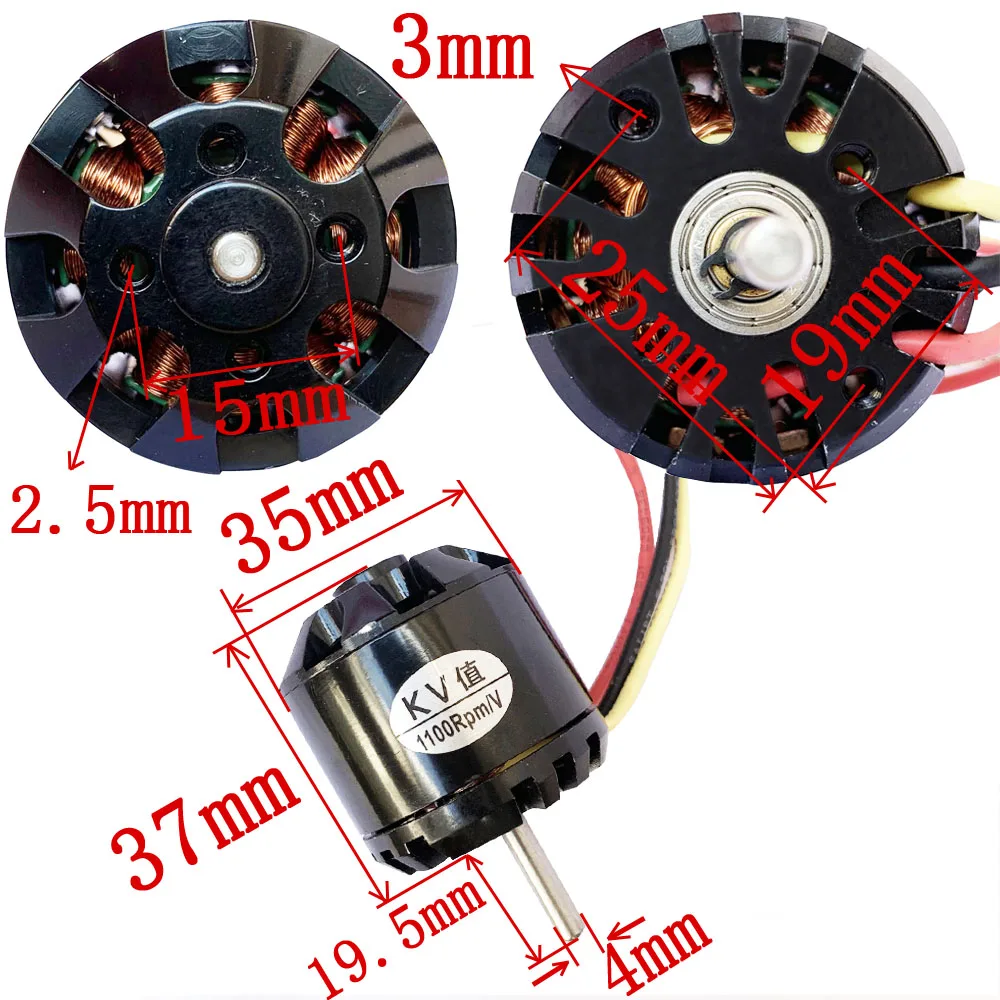 3536 Swiss качество Бесколлекторный двигатель Outrunner DC мотор сильный источник питания 1100KV