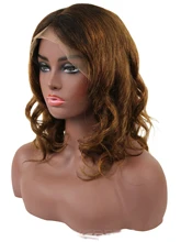 Short Bob Brazilian Virgin Human Hair Lace Front Wigs Ombre Two Tone Blonde Color Body Wave Wig Full Lace Human Hair Glueless
