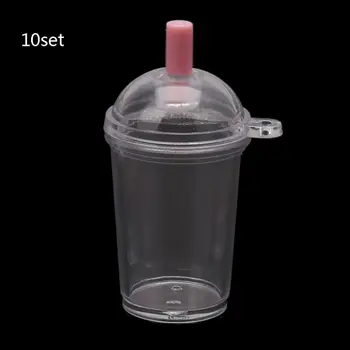 

10Pc Coffee Cup Dollhouse Miniature Handmade Food Supply Keychain Jewelry Making F3MD