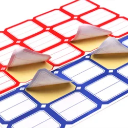red/blue 120pcs blank lable paper name sticker classification self-adhesive label write paper classified stickers price tag
