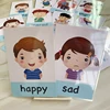 12PCS/Set Montessori Baby Learning Card Cartoon English Flash Cards for Children Kids Funny Memory Exercise Game Educational Toy 2