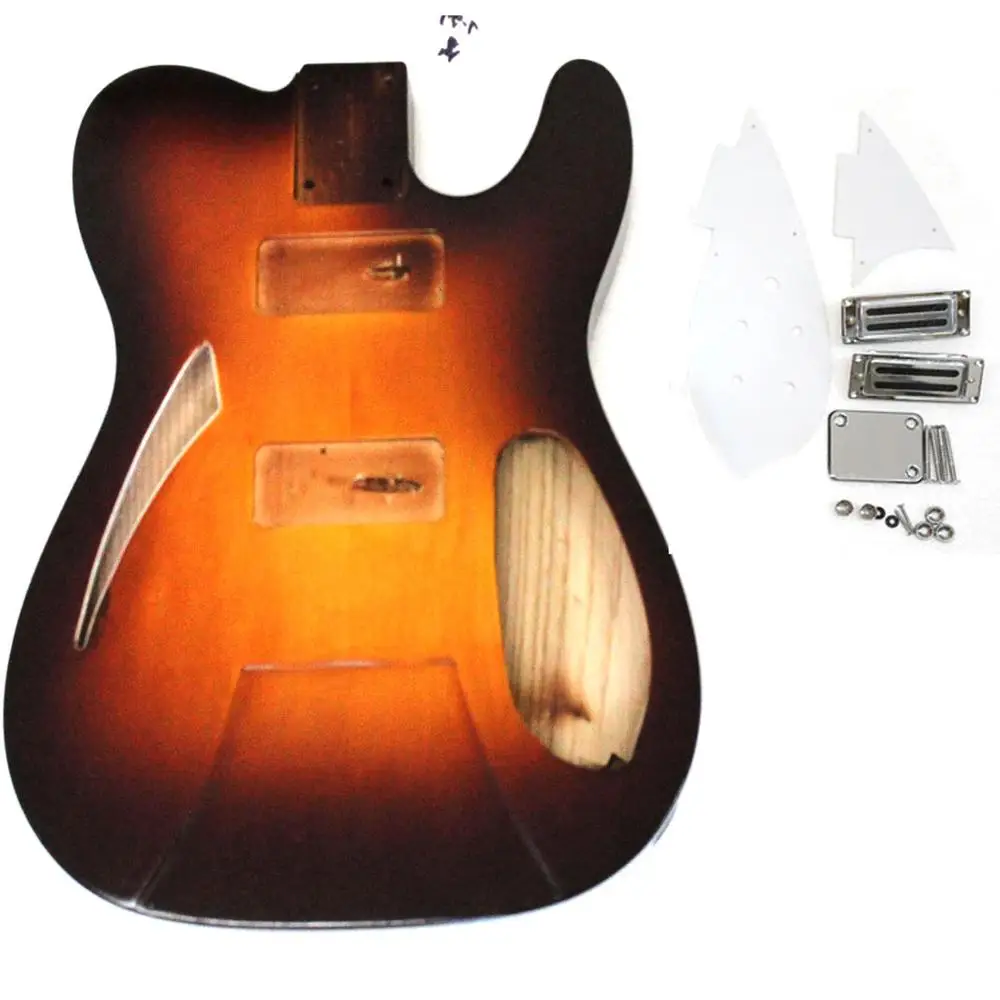 

Полупустотелый Электрический корпус с отделкой Fireglo с 2pcs pickguard