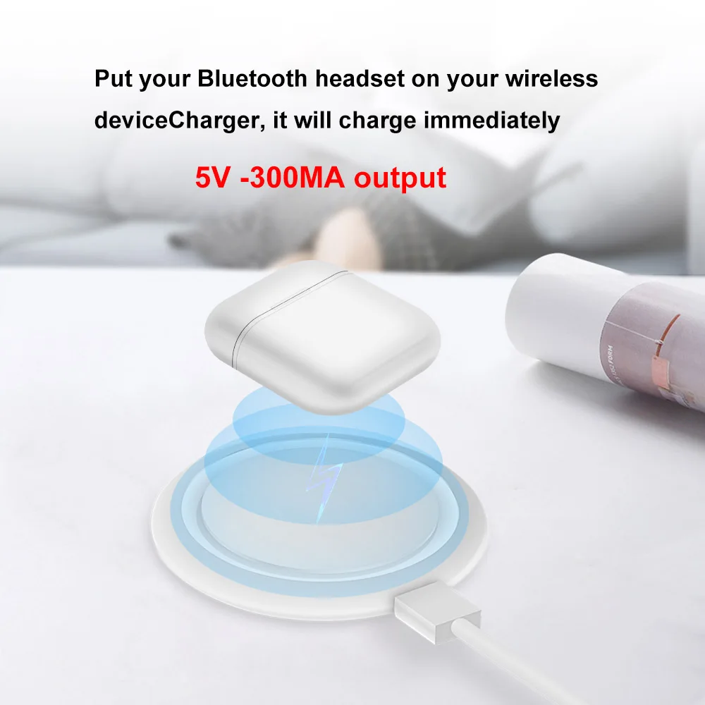 FDGAO Bluetooth наушники Qi Беспроводное зарядное устройство для Apple AirPods 2 Pro samsung Galaxy Buds гарнитура зарядная док-станция