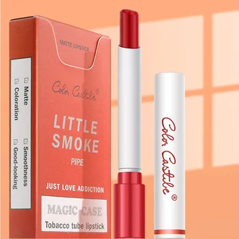 

New Type 4pcs Cigarette Shape Lipstick Matte Waterproof Matte Long-lasting Smoke Tube Lipstick Velvet Red Lip Tint Makeup