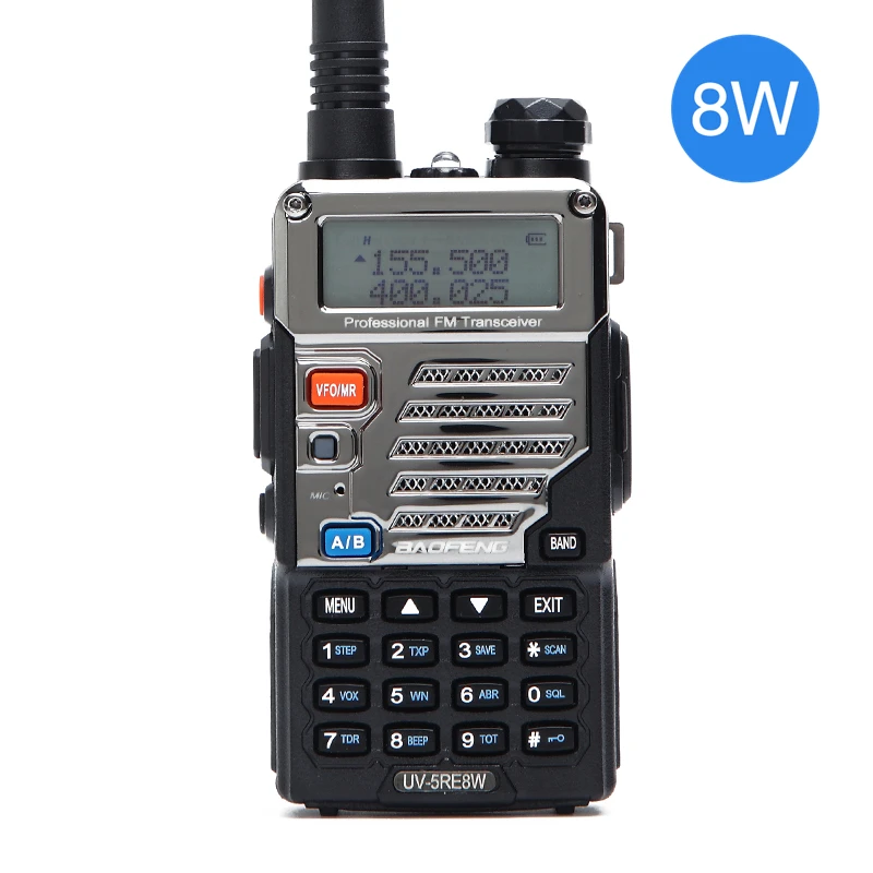 BAOFENG UV 5RE Tri power 8 Вт/4 Вт/1 Вт 10 км портативная рация высокой мощности cb HAM