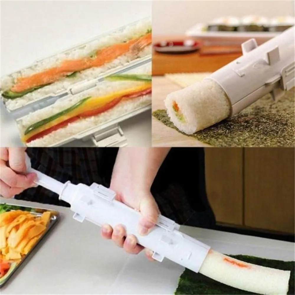 SEAAN Суши производитель Базука риса для мяса и овощей DIY Изготовление кухонные аксессуары суши-Ролл Форма кухонные инструменты