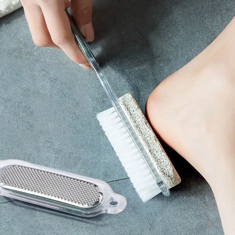 Pumice каменная щеточка для очищения ног отшелушивающая омертвевшая удаляющая кожу натуральная щетина Массажная щетка