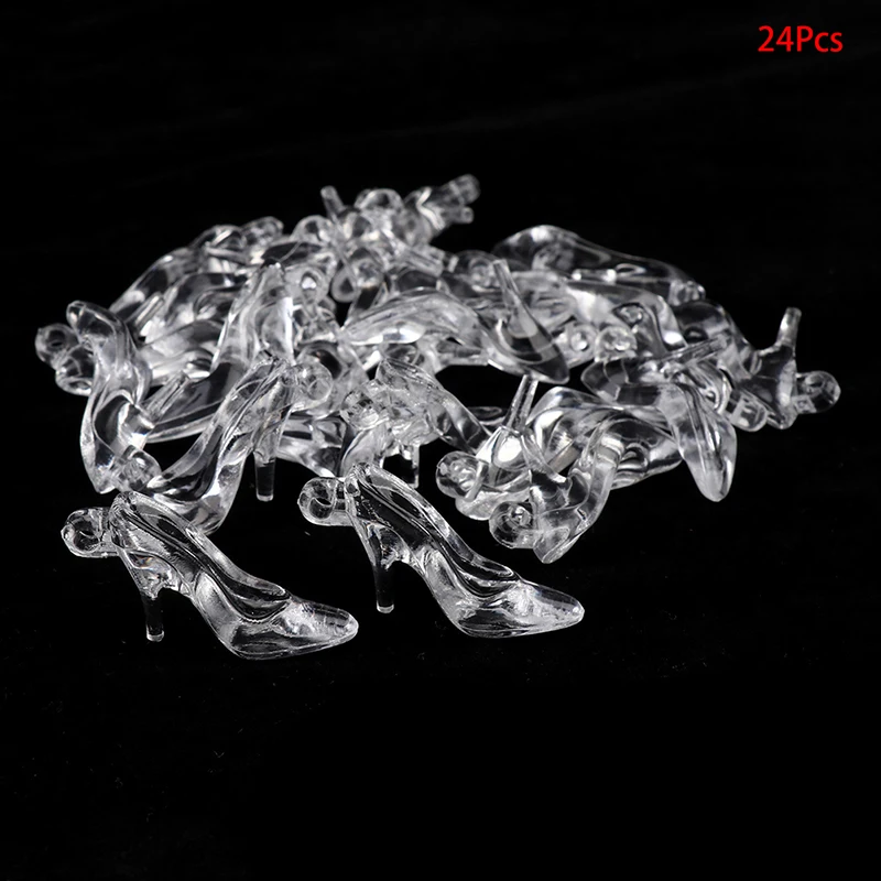 Doll Houses Miniatures For Dollhouse Accessories 1:12 Transparent High Heels Dolls House Decor doll accessories plush doll accessories doll shoes doll bag toys doll house decoration