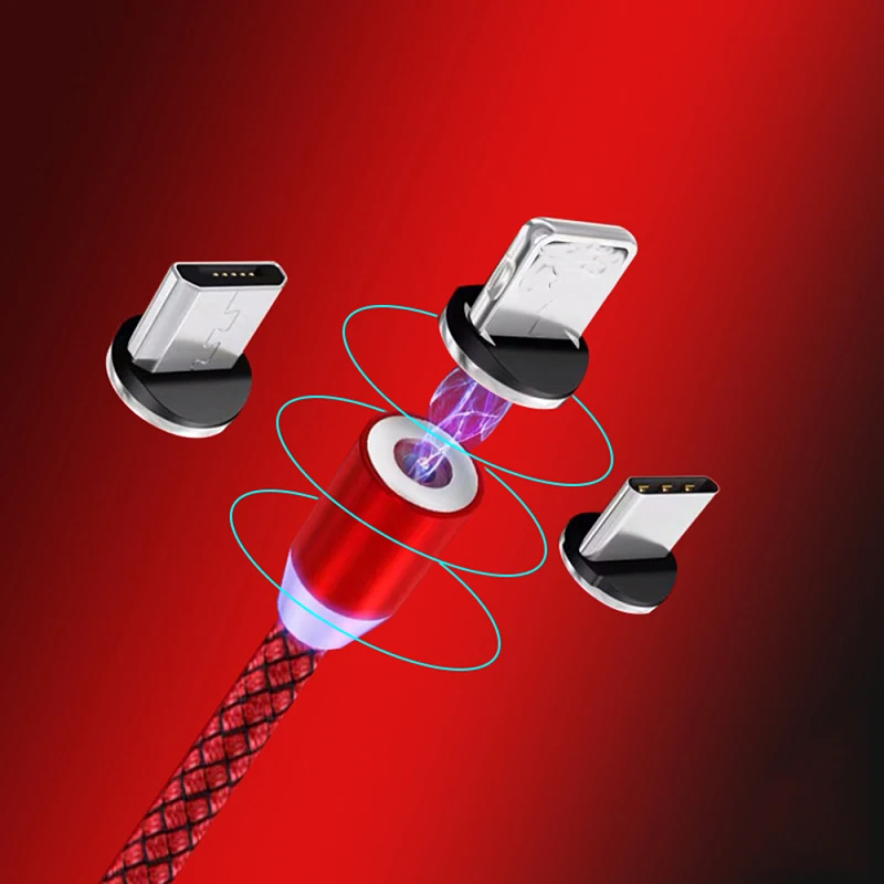 아이폰에 대 한 마그네틱 마이크로 USB 케이블 삼성 안 드 로이드 빠른 충전 자석 충전기 USB Type C 케이블 휴대 전화 코드 와이어