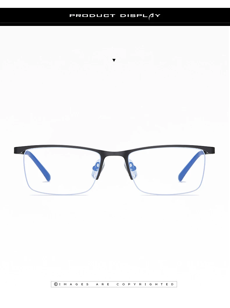 VCKA компьютерные очки, полуоправа, мужские Оптические очки для близорукости, анти синий светильник, блокировка рецепта, квадратные деловые очки