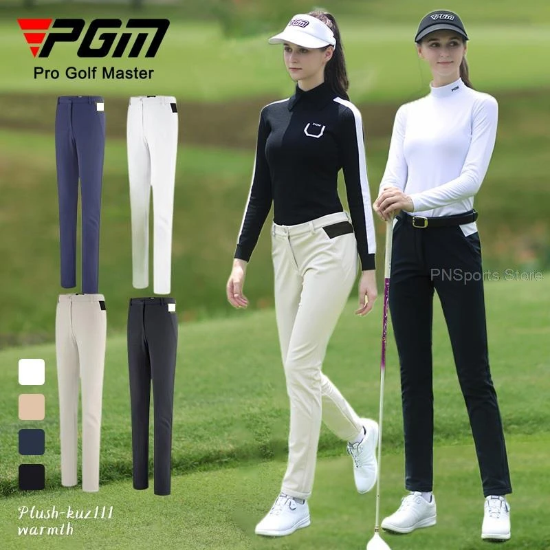 Adjuntar a Remisión T Pgm pantalones de Golf para mujer, ropa deportiva informal, ajustada, con  forro polar, de alta elasticidad, en 4 colores, para invierno|Pantalones de  golf| - AliExpress