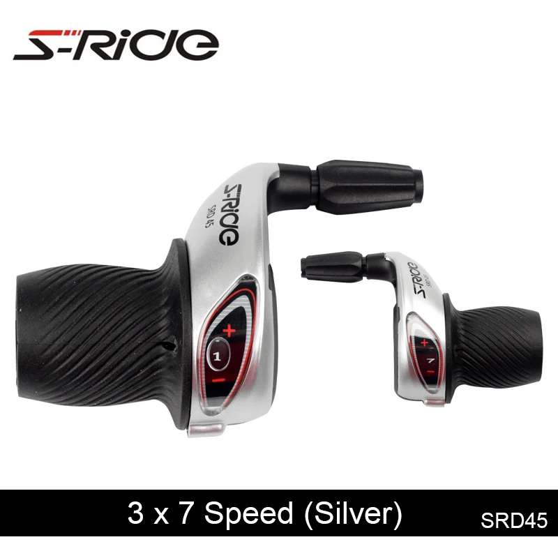 S-Ride SDR45 триггер для горного велосипеда 3x7 скоростной Велоспорт MTB велосипедный переключатель совместимый SHIMANO SL-RS35 с кабелем - Цвет: 3x7s Silver
