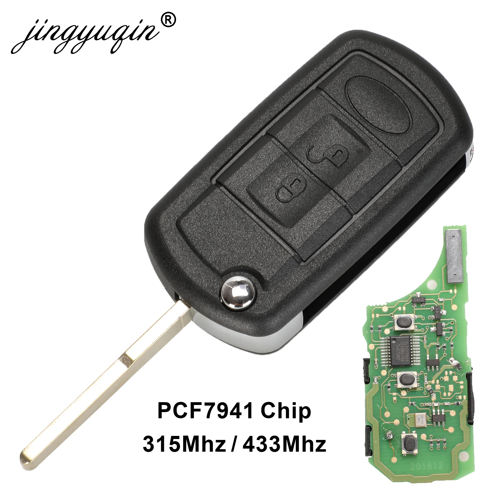 Jingyuqin 5 шт. дистанционный Автомобильный ключ 433 МГц/315 МГц ID46 PCF7941 чип для Land Rover Range Rover Discovery 3 Управление Fob