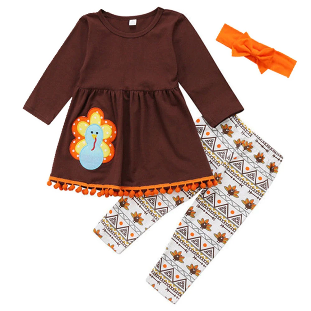 

Children Clothes Girls Set Long Sleeve Pullovers and Pants Two Piece Set Printed Kids Clothes for Baby Grils