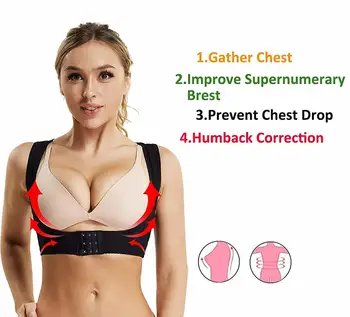 

Joyshaper Brace Up Shapewear Vest Booty Lifter Shaper Adjustable Body Shaper Posture Corrector X Strap Back/Bra Support Chest