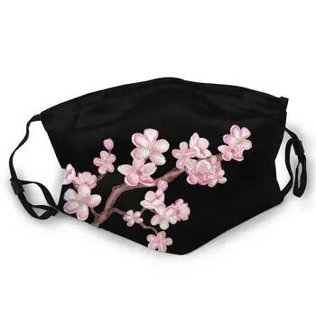 

Cherry Blossom Double-sided printed dustproof and windproof mask, can be cleaned and reused, suitable for outdoor sports