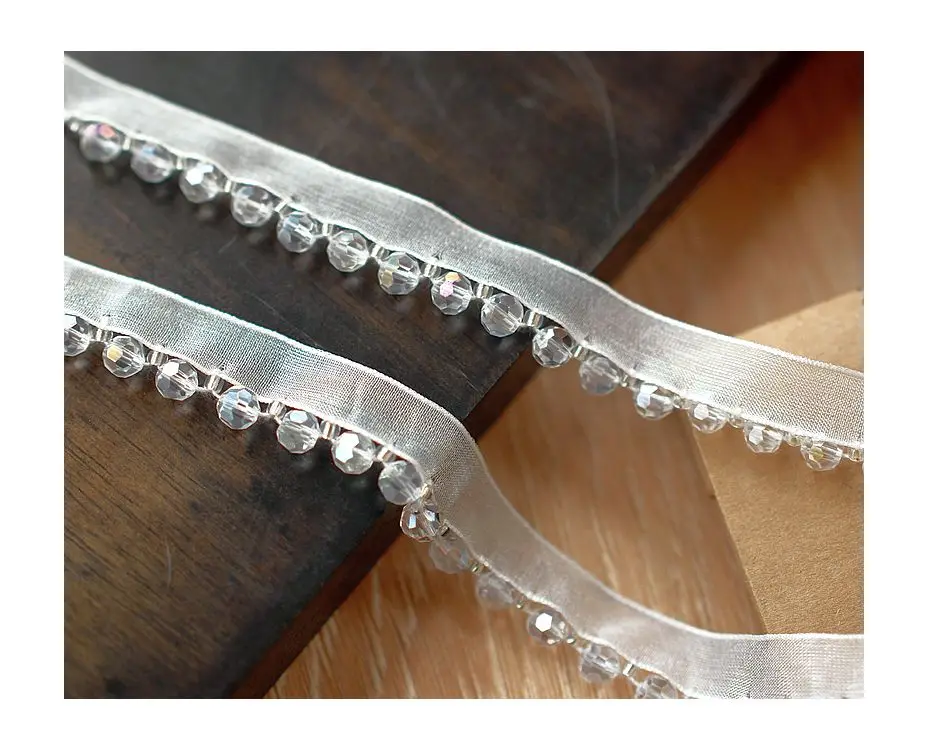 Yarn belt crystal bead webbing nailed lace handmade diy cheongsam shoes and hats bag inlaid with accessories