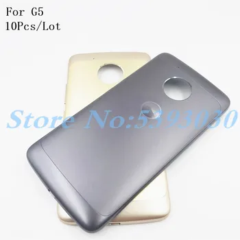 

10Pcs/Lot New 5.0 inches Battery Back Cover For Motorola Moto G5 XT1685 XT1672 Battery Door Back Case Housing
