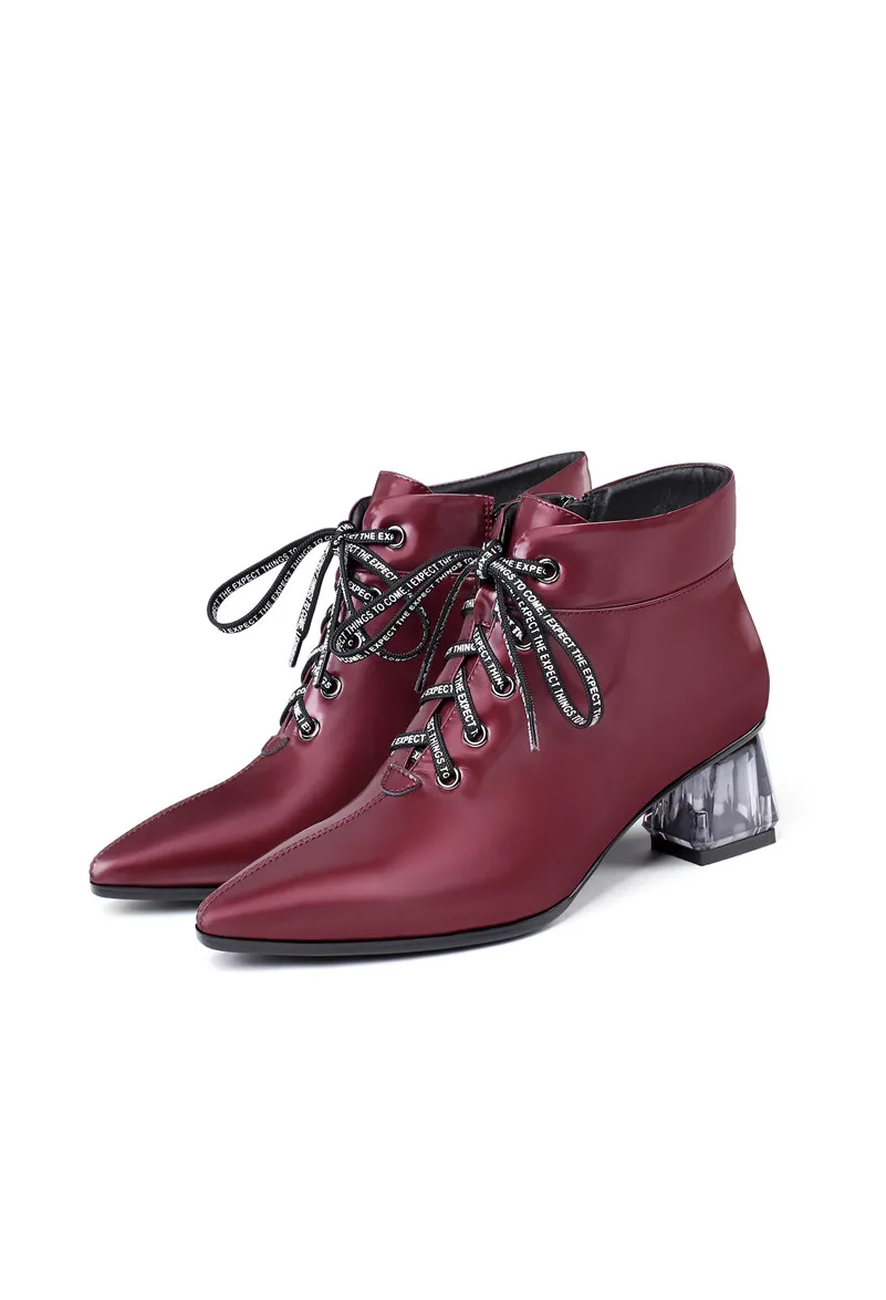 FEDONAS/Новинка года; женские ботильоны из шелковой коровьей кожи; классические ботинки «Челси» на высоком каблуке с перекрестной шнуровкой; короткие ботинки; женская обувь для танцев