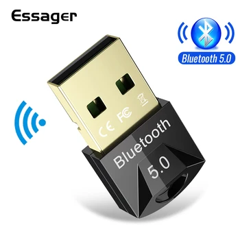 

Essager USB Bluetooth 5.0 Adapter Dongle For Computer PC PS4 Speaker Wireless Mouse Bluetooth Music Audio Receiver Transmitter