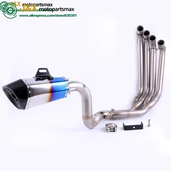 

Motorcycle Exhaust middle pipe Muffler Slip On Full System For HONDA CBR650 CBR650F