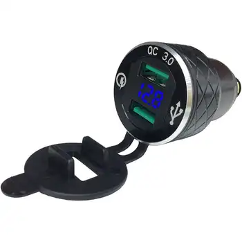 

Aluminum Alloy Quick Charge 3.0 Dual Motorcycle Usb Charger For Bmw Motorcycle Charger For Triumph Tiger Ducati Cigarette Lighte