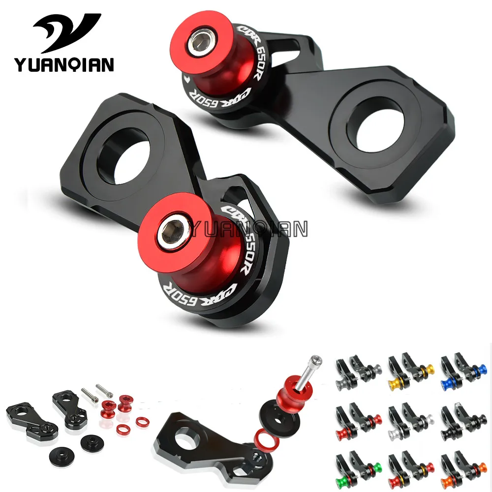 

Motorcycle Accessories Left & Right Rear Wheel Axle Stand Pick Up Hook Set CNC Aluminum For Honda CBR 650 R CBR650R 2019