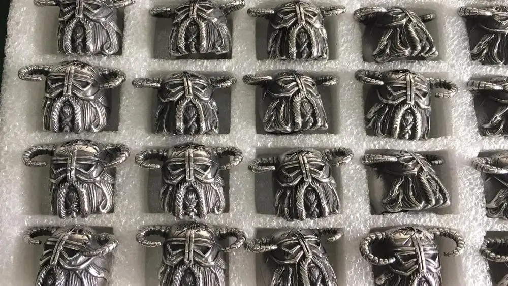 Мужское кольцо из нержавеющей стали Viking серебряное для удачи Руна мьельнир Тора