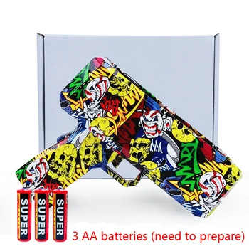 

Toy Graffiti Spray Gun 100pc Banknote Pistol Electric Dollar Gun Fashion Wedding Party Decompression Toy Gun Gift 453