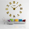 promotion 2022 new  diy wall clock home decor large roman mirror fashion modern Quartz clocks living room watch free shipping ► Photo 2/6