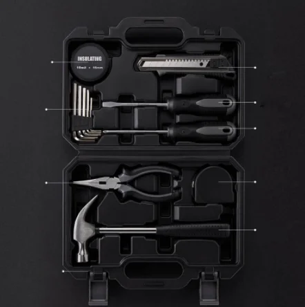 Набор ручных инструментов XIAOMI JIUXUN 12/60 шт. набор для ремонта дома с ящиком хранения