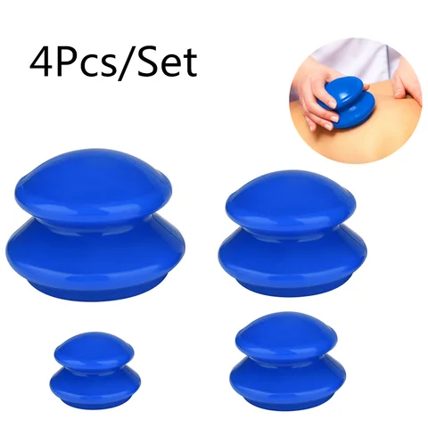 Silicone Moisture Absorber Anti Cellulite Family Vacuum Suction Cup Kits Full Body Massage Jars Therapy Cup Set Health Care