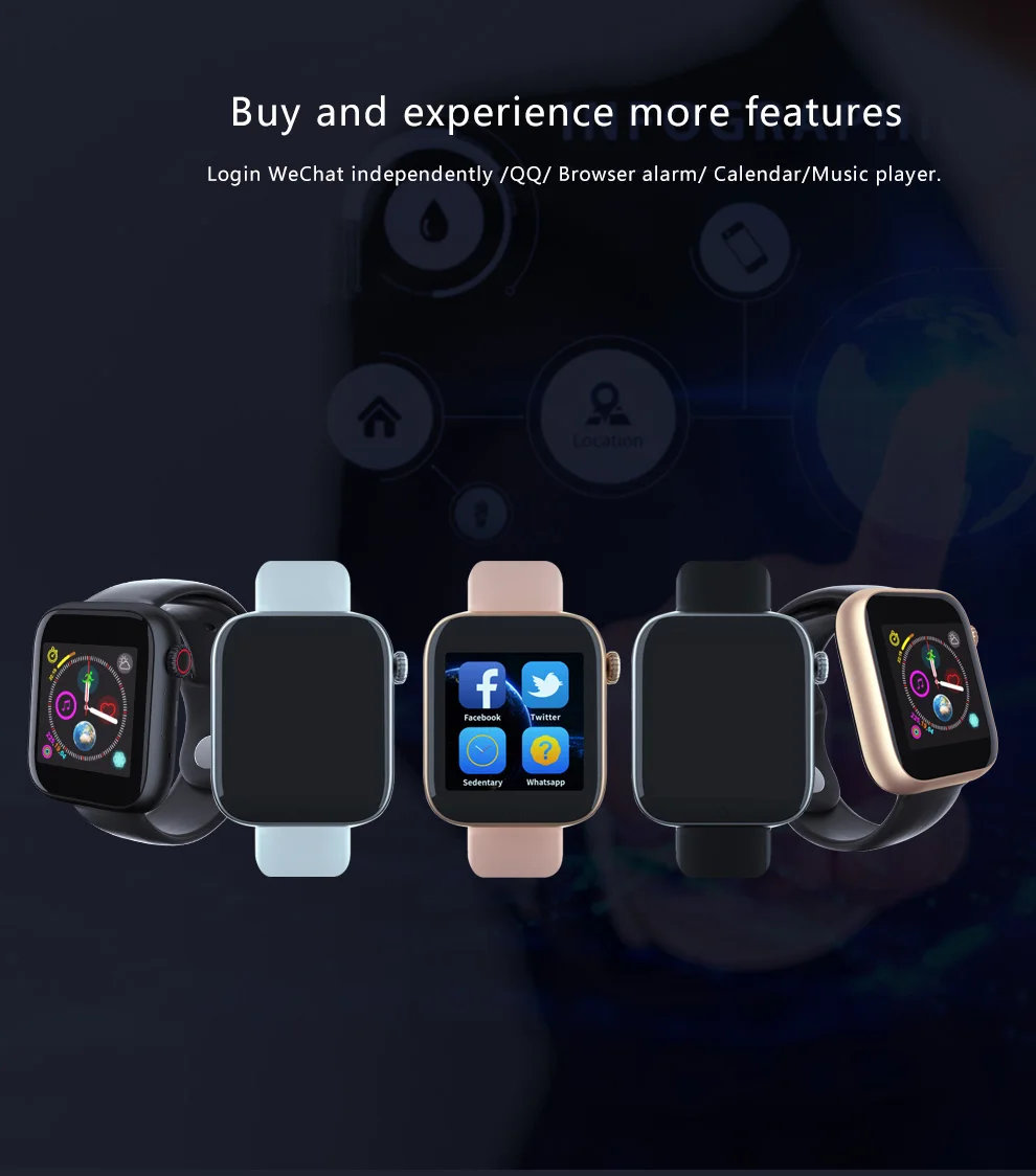 SYSOTORYU Смарт-часы с поддержкой sim-карты, tf-карты, умные часы с камерой, Bluetooth, часы с вызовом, сообщения для Apple, Android, часы для мужчин и женщин