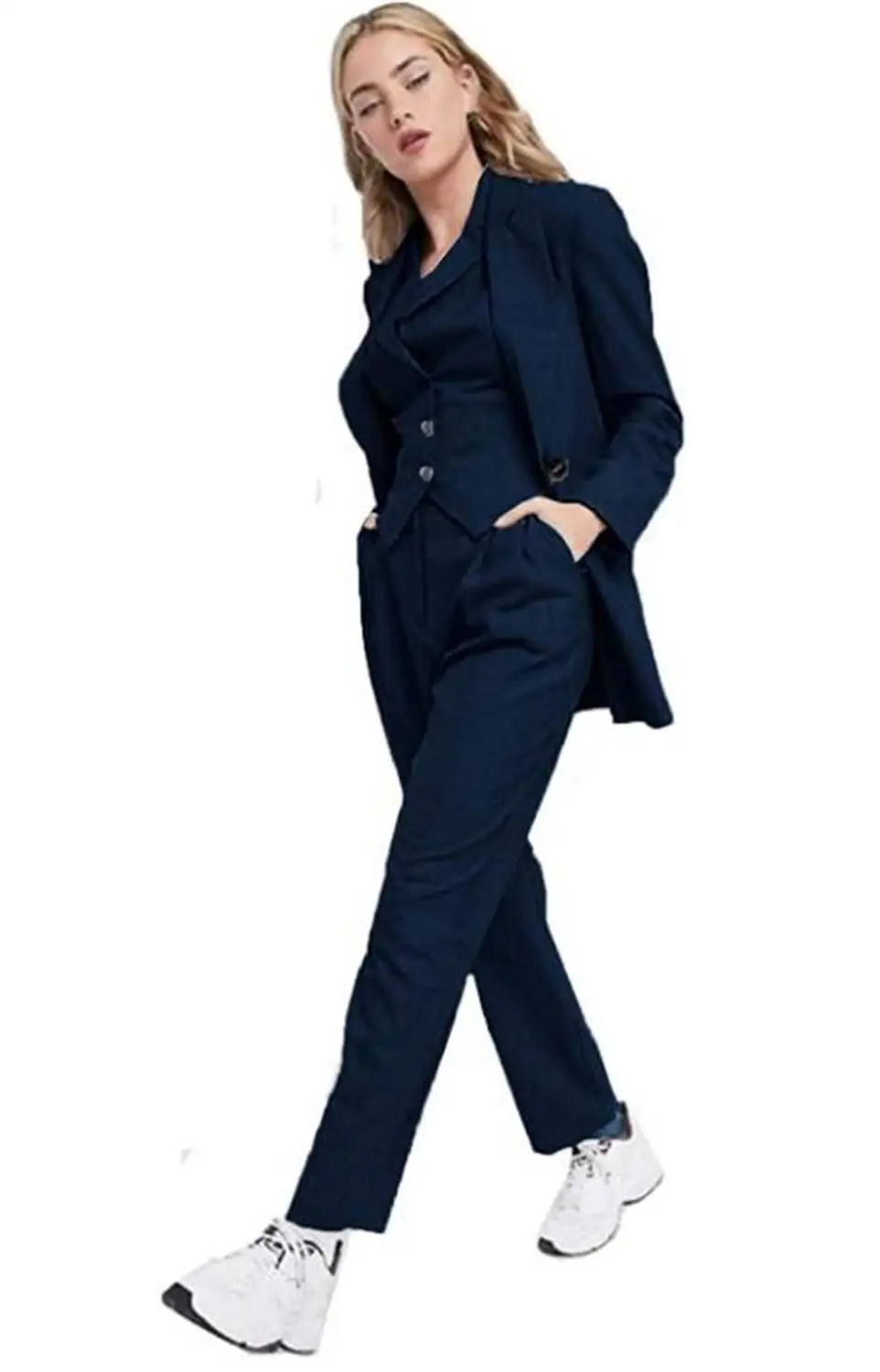 3 Pcs (Blazer+Pants+Vest) Office Lady Formal Suit Women Long Sleeve Trousers Ladies Business Casual Suit Outfits ropa de mujer