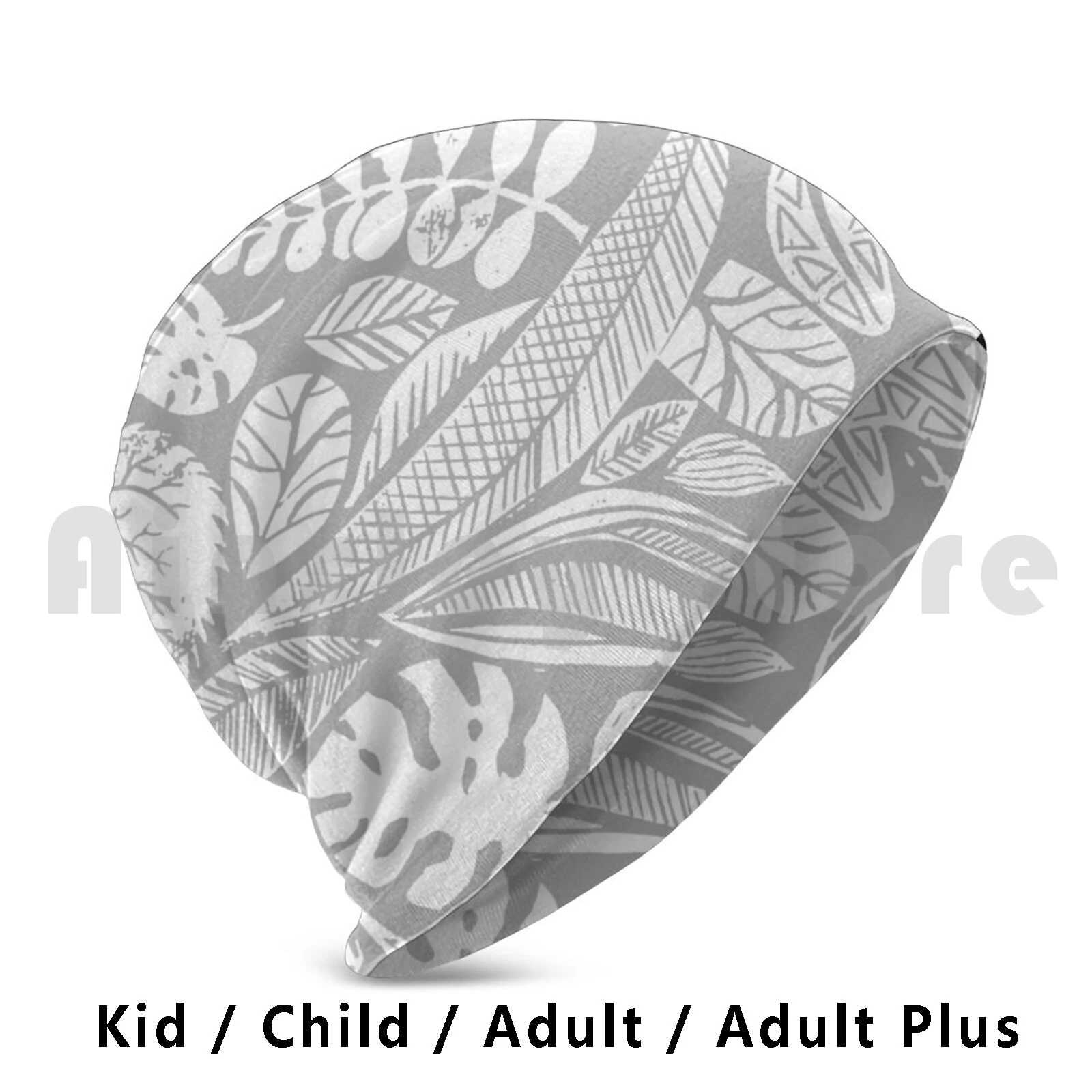 Modern Nature Beanies Pullover Cap Comfortable Linocut Lino Linoleum Hand Printed Block Handmade Unique Grey Aliexpress
