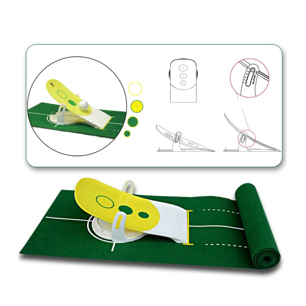 Professional Portable Roll Up Accurate Golf Club Putt Trainer Putting Green Mat Simulator Indoor Outdoor Training Aid Equipment