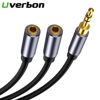 

Splitter Headphone Cable For Computer 3.5mm Female to 2 Male 3.5mm Audio Connector Male to Dual Female 3.5 AUX Audio Adapter