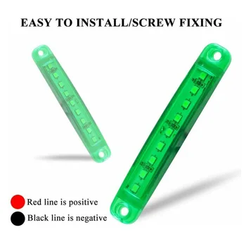 

Universal Strip light Green 20pcs 9-LED Waterproof Trailer Side Marker