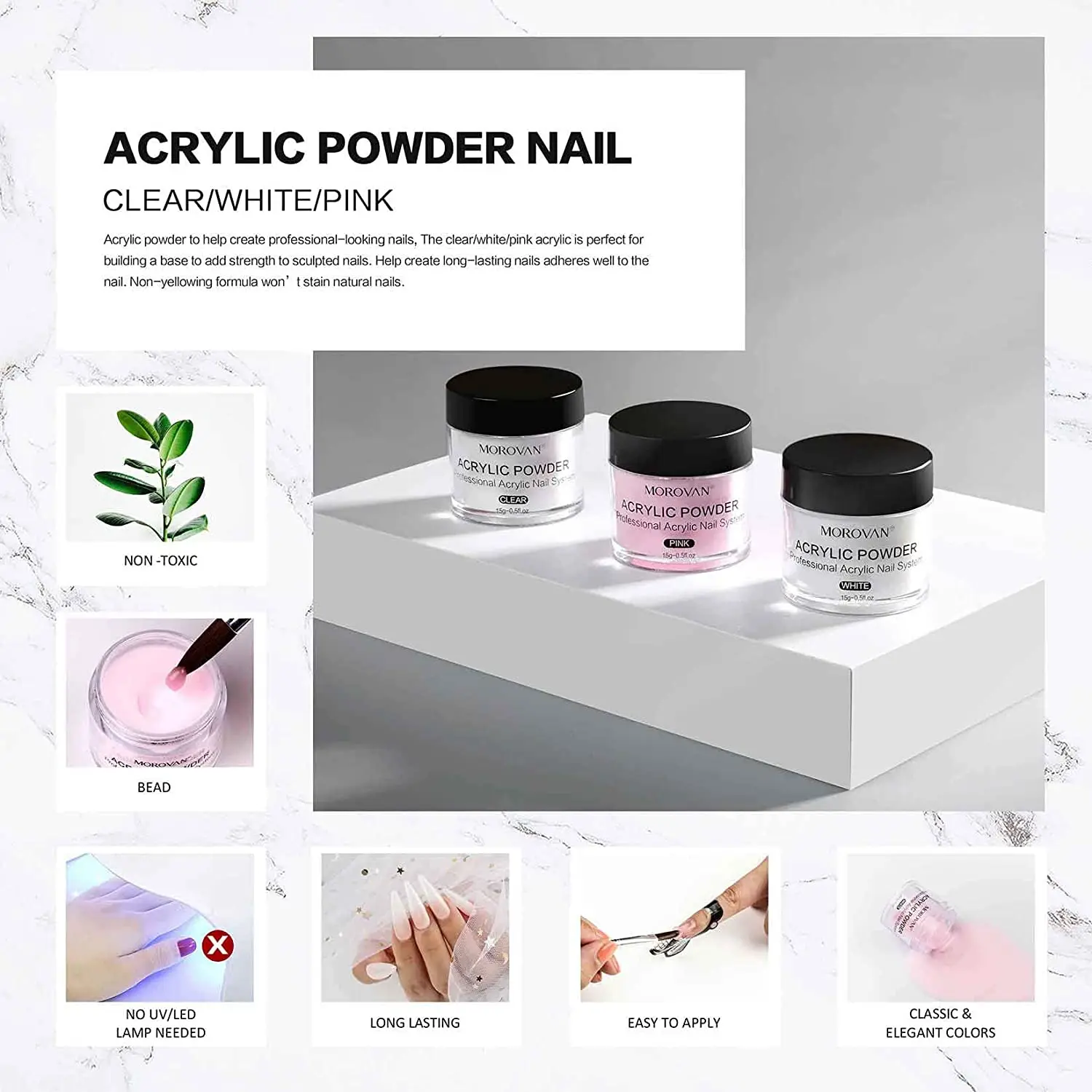 Acrylic Powder Acrylic Nail Kit With Professional Liquid Monomer And Acrylic  Nail Brush Cleaner,acrylic Nail Tools Set Nail Extension Acrylic Nail  System - Temu