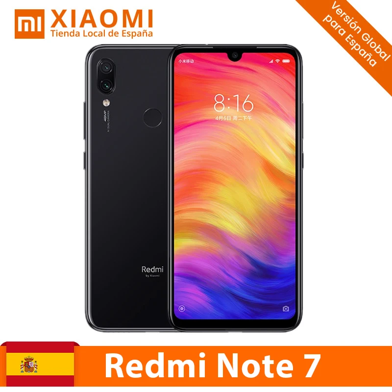 Xiaomi Note Redmi 7 4 Гб 64 жесткий ГБ 48MP Dual Camara 13MP 6," экран капля батареи 4000 мАч