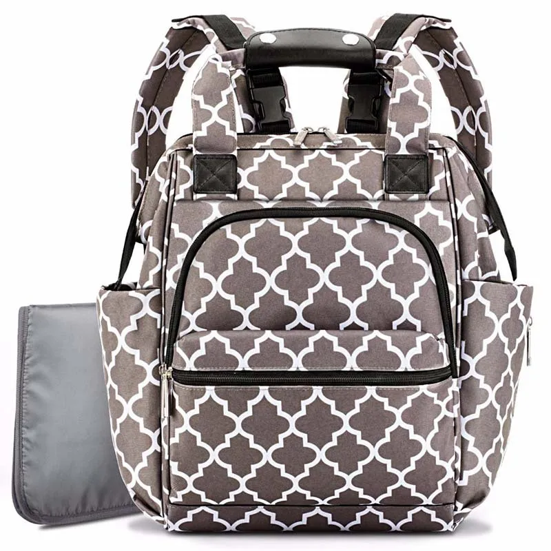 Водонепроницаемая сумка для подгузников для мам, рюкзак для подгузников для мам, органайзер для детских колясок, сумка для пеленания для мам Luiertas - Цвет: gray lantern