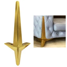 43 см длинные и толстые ноги дивана мебель ноги ромб аксессуары золотой цвет металла ТЯЖЕЛАЯ ПОДДЕРЖКА Твердые ножки шкафа