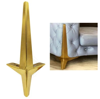 

43cm long and thick sofa leg furniture foot rhombus accessories gold color metal heavy support solid cabinet feet