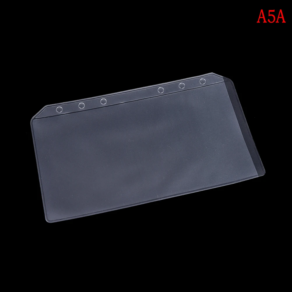 Прозрачный замок на молнии A5/A6 ПВХ скоросшиватель для конвертов карманное наполнение органайзер канцелярские принадлежности для 6 отверстий - Цвет: A5A
