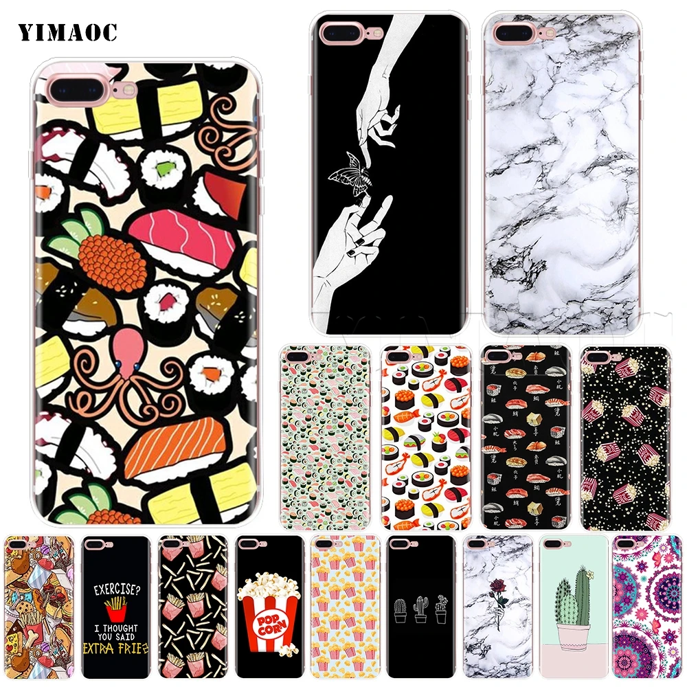 Popcorn Sushi French Fries Soft Silicone Phone Case for iPhone 12 Pro Max Mini SE | Мобильные телефоны и аксессуары